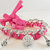 Bracciale estivo in lycra e catena con charms, ciondoli e strass