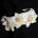Braccialetto bianco con fioricini per bambina