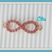 1 connettore link infinito strass rosa
