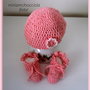                                  Scarpine e calottina rosa a crochet