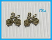 8 charms bicicletta bronzo