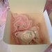 Bomboniera bimba: cuscinetto con gessetto profumato alla rosa