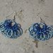 orecchini in catena azzurra "ondina" fatti a mano
