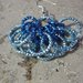 orecchini in catena azzurra "ondina" fatti a mano