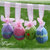 Set di quattro ornamenti di Pasqua (3 uova di Pasqua, 1 Pulcino) - decorazioni per la casa fatti a mano, ornamento, regalo