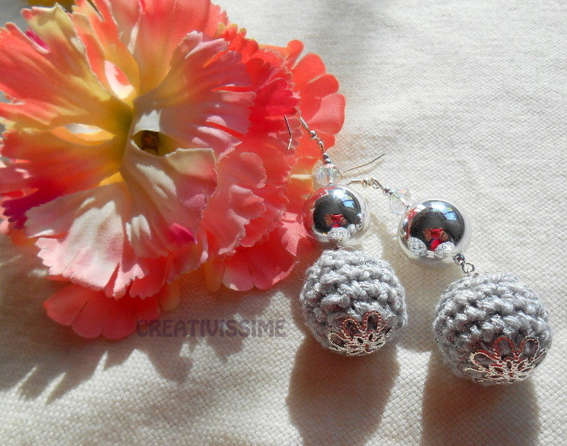 Grigio Madreperla,Ametista,Citrino,Granato Orecchini 925 Argento Sterling