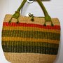 Borsa in raffia colorata