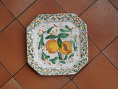 Piatto ottagonale in ceramica