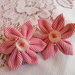 orecchini a clips con fiori in stoffa