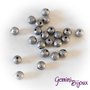 Lotto 10 perle stardust 6mm dark silver