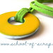 Collana ciondolo giallo e cordoncino verde - collezione HARDWARE di TRAMONTANA