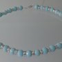 collana giada azzurra e rondelle di strass