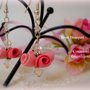 Orecchini Rosè Bouquet in polymer clay e swarovski collezione "Bouquet di rose" 
