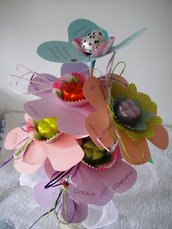 Dolce bouquet “W LA MAMMA!” -  Bouquet porta cioccolatini idea regalo per la festa della mamma 