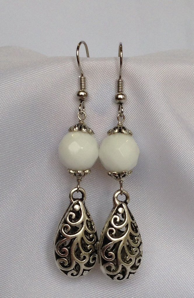 Orecchini Etnici In Argento 925 Con Loto Blu Bruciato – Gioielli Artigianali Per Donna