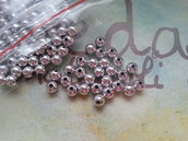 50 Perle colore argento 5mm
