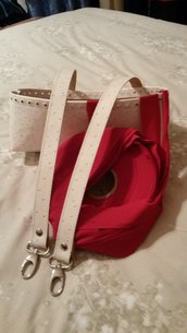 Kit per borse in fettuccia : fondo, manici e fettuccia
