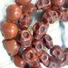 15 Mini Perline Teschi Pietra Sintetica MARRONE