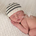 Cappello Neonato a strisce in lana baby merino,realizato ai ferri,colore personalizzabile-taglie da 0 a 12 mesi