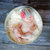 Cappello neonata primaverile realizzato all'uncinetto,in cotone con fiore appliacato