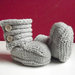 Scarpette Neonato realizzate ai ferri-Stivaletti stile Ugg in lana merino-taglia 3/6 mesi-28 colori disponibili