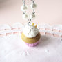 Collana Cupcake in fimo e perle bianche