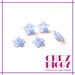 10 x perle a forma di fiorellino - BLU