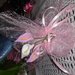 Sacchetto bomboniera in organza con fiore decorativo