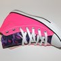 Converse fucsia fluo customized by ILoveSneakers