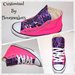 Converse fucsia fluo customized by ILoveSneakers