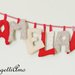 Ghirlanda per nomi realizzati con lettere di stoffa imbottite: la decorazione per la cameretta dei vostri bambini