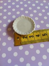 Miniatura piattino 3,5 cm in ceramica