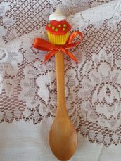cucchiaio legno cupcake