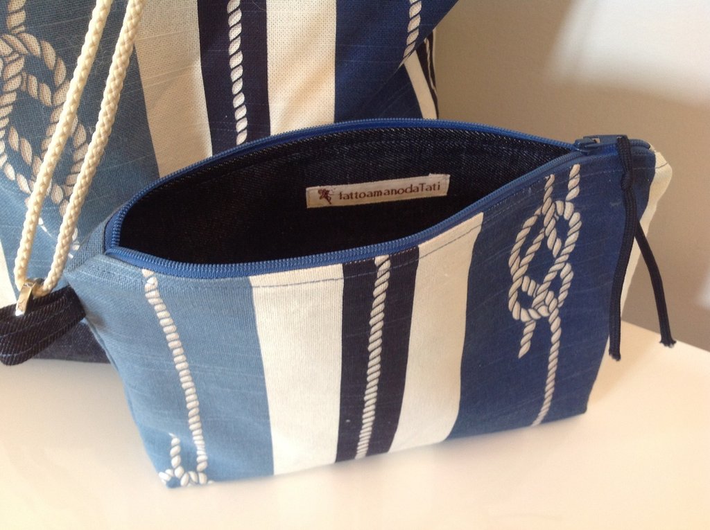 Borsa In Cotone Riciclato 450 G/m2 Con Manici Lunghi E Doppia Tasca Frontale 2612322