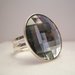 "Bottone Black Diamond" - Anello in cristallo Swarovski ed argento 925