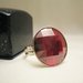 "Bottone Red Magma" - Anello in cristallo Swarovski ed argento 925