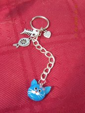 keyring with murano cat