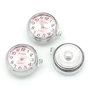 Orologio a  Bottone a clip rosa 25mm x 21mm con batteria