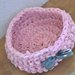 cestino crochet rosa