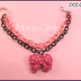 Bracciale fiocco rosa