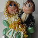 Cake topper per 40 anni di matrimonio “Coppia smeraldo” (personalizzabile)