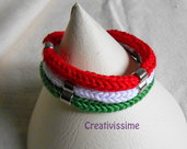 W l'Italia!! braccialetto triccotin italia fatto a mano