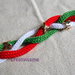 W l'Italia!! braccialetto triccotin a treccia italia fatto a mano 