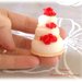Mini wedding cake- mini torta- tortina con rose rosse- segnaposto matrimonio