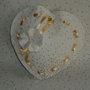 sacchetto confetti confettata segnaposto artigianale cuore panna glitterato oro