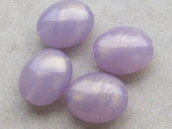 4 maxi perle lilla cangianti dorate