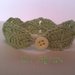 Braccialetto Crochet Foglie verde