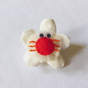 Bomboniera a tema marino: miniature di feltro per un fiore di cotone dal sapore di mare!