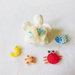 Bomboniera a tema marino: miniature di feltro per un fiore di cotone dal sapore di mare!