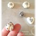 Cabochon decorazione applicazione cuore coccinella quadrifoglio fiore- argento